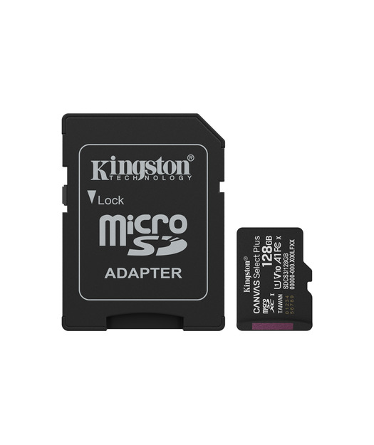 128GB microSDXC Canvas Select Plus Gen3 150MB/s A1 Card + Adapter