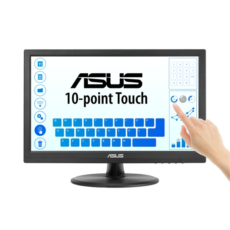 15.6 Asus Vt169He Ips 5Ms 60Mhz 1Xvga 1Xhdmı Fhd 1920X1080 Dokunmati̇k Ekran Flıcker Free Çerçevesi̇z Vesa Si̇yah