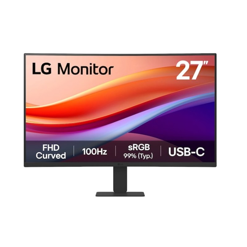 27 Lg 27U421AB Va 5Ms 100Hz UsbC Hdmı Fhd 1920X1080 Curved Vesa Sıyah