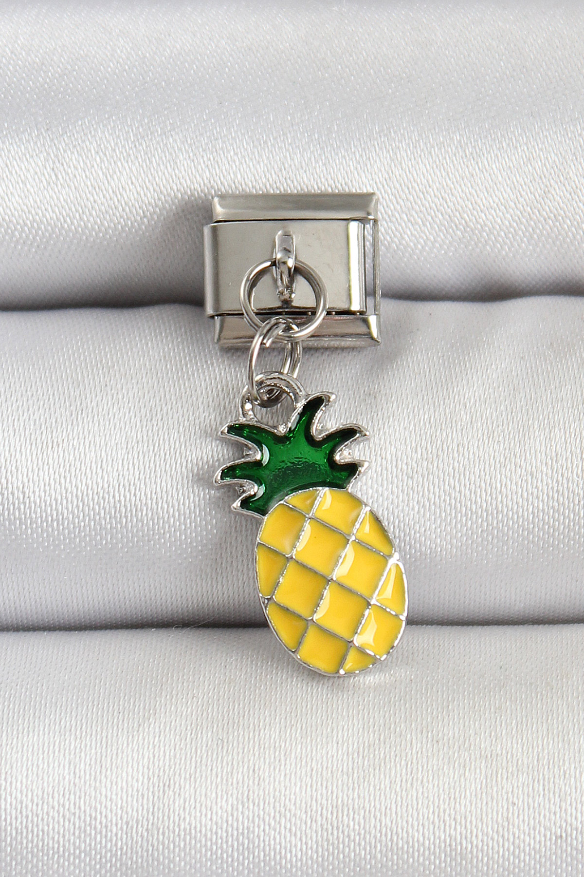316L Çelik Gümüş Renk Ananas Model Charm