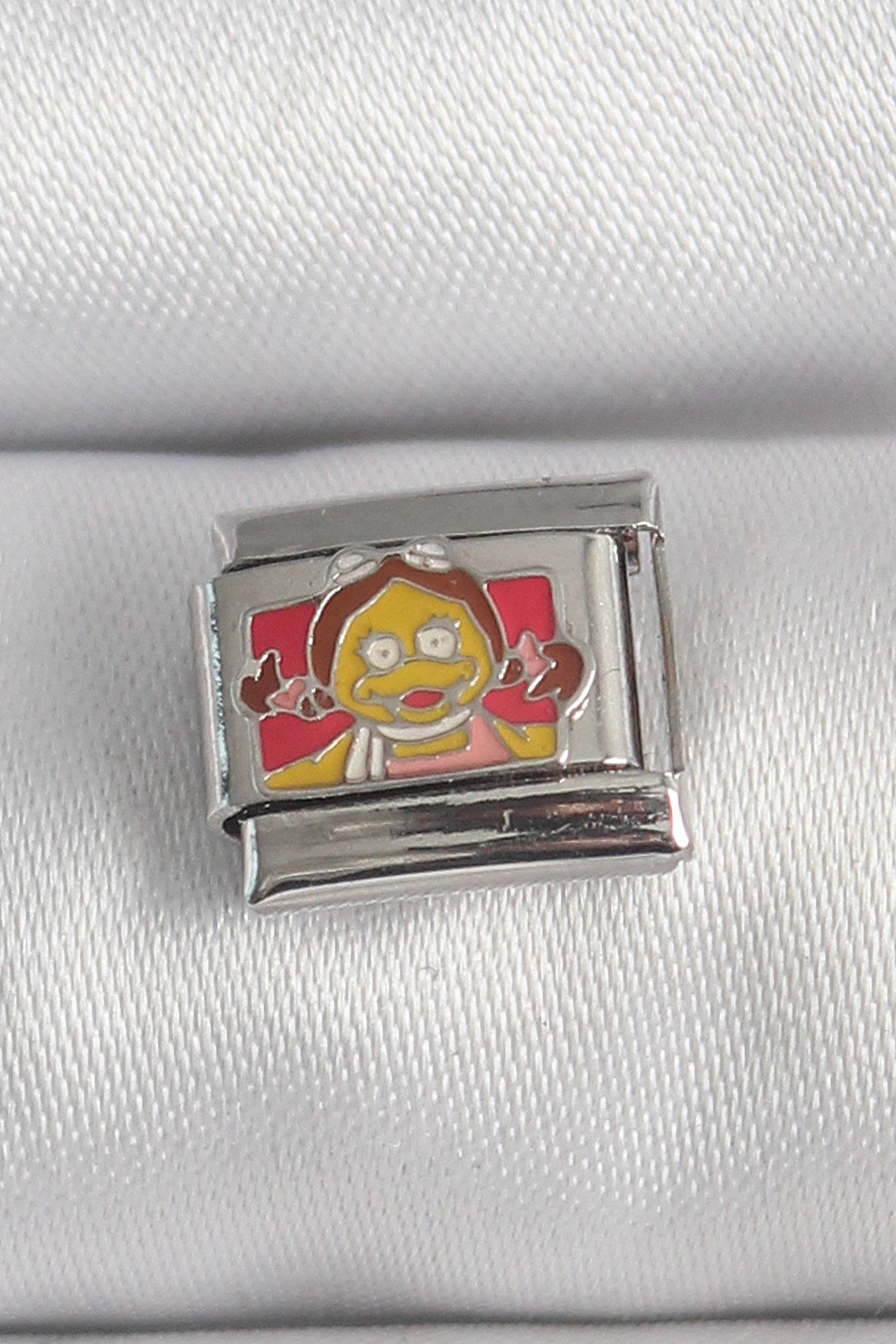 316L Çelik Gümüş Renk Renkli Çocuk İşlemeli Charm