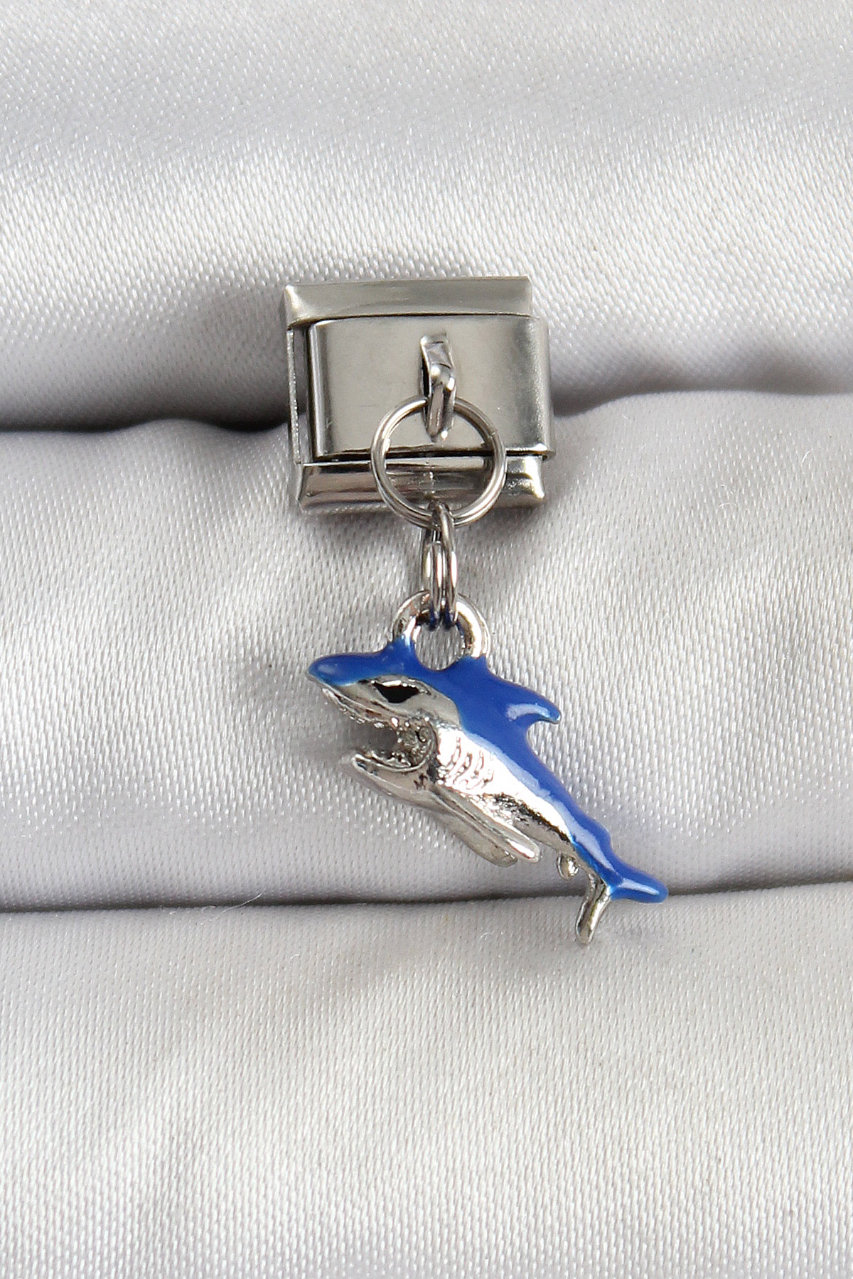 316L Çelik Sallantılı Köpekbalığı Model Gümüş Renk Charm