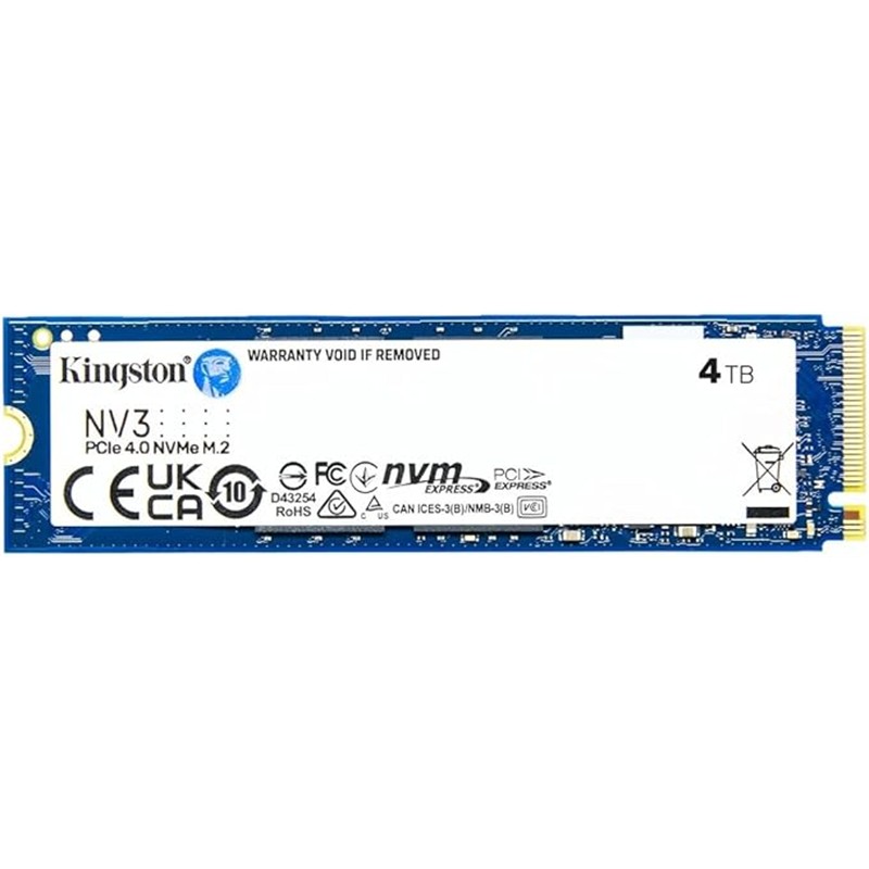 4 Tb Kıngston Nv3 M.2 Nvme Pcıe Gen4 6000/4000Mbs Snv3S/4000G