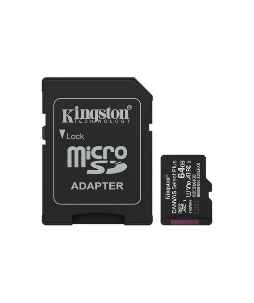 64GB microSDXC Canvas Select Plus Gen3 100MB/s A1 Card + Adapter