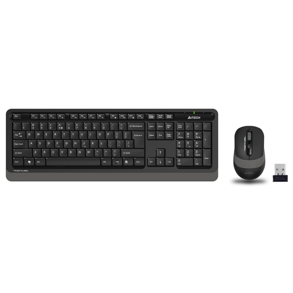 A4 TECH FG1010, Gri, FSTYLER, 2.4Ghz Kablosuz, Türkçe Q, Klavye Mouse Set