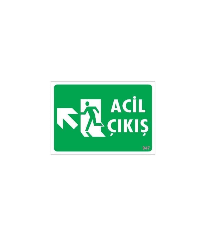 Acil Çıkış Uyarı Levhasi 25X35 Kod: 947