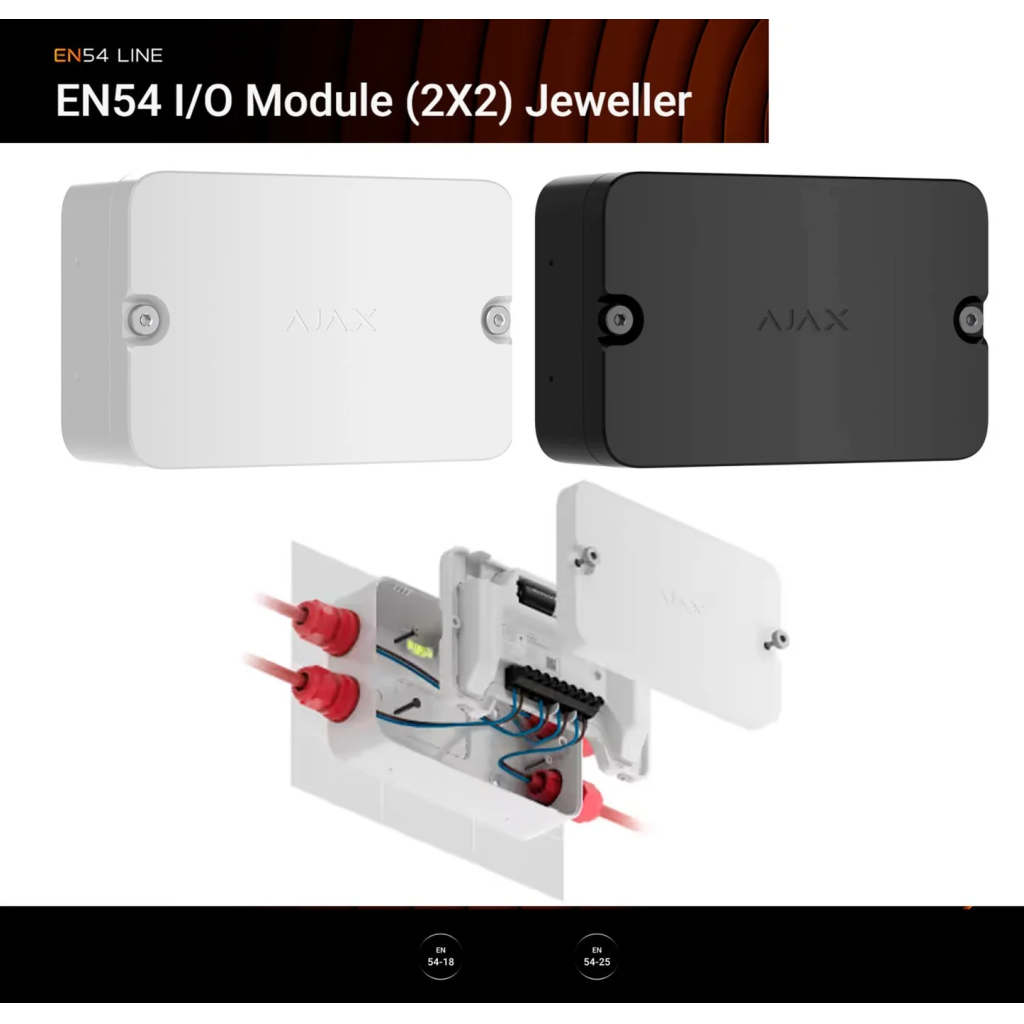 AJAX EN54 I/O Modül SİYAH