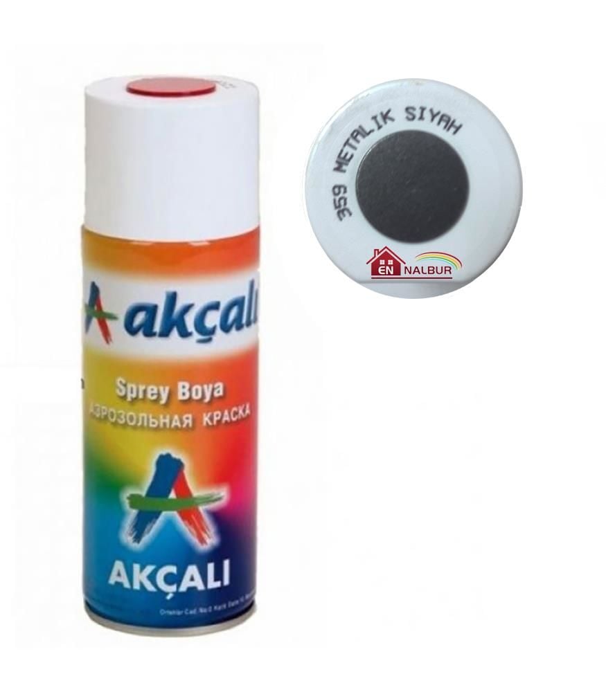 Akçalı Sprey Boya 400 Ml 359 Metalik Siyah