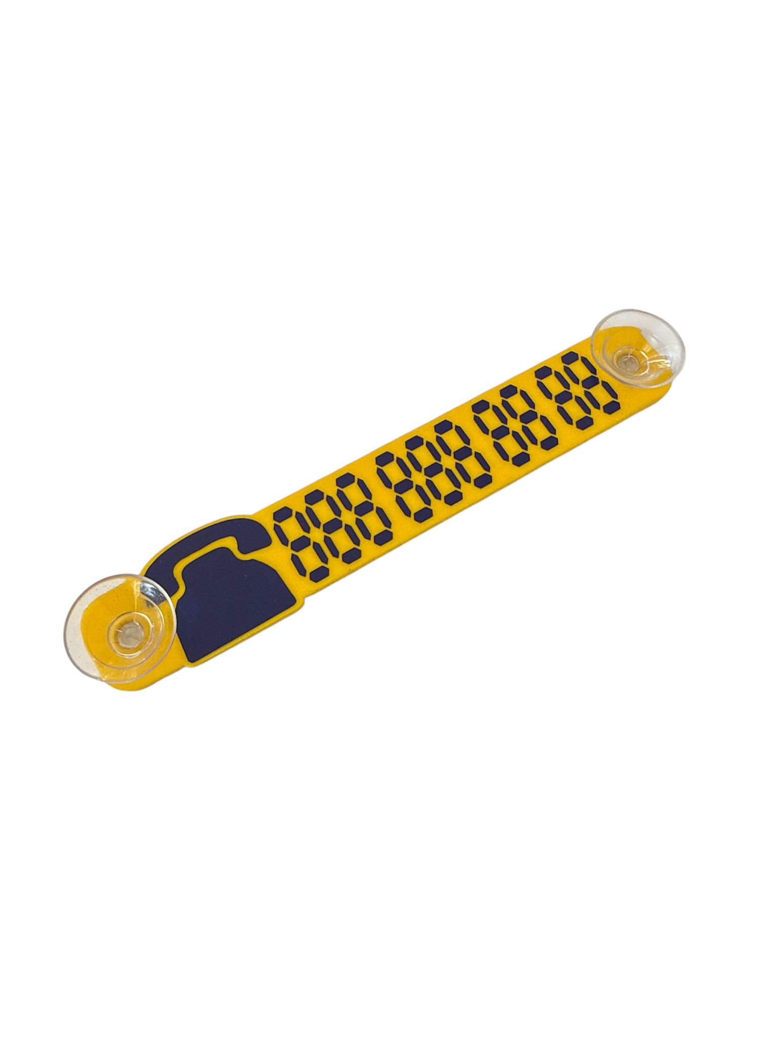 Araç Cam Önü Telefon Numaratörü Park Tel Pleksi Sarı Lacivert