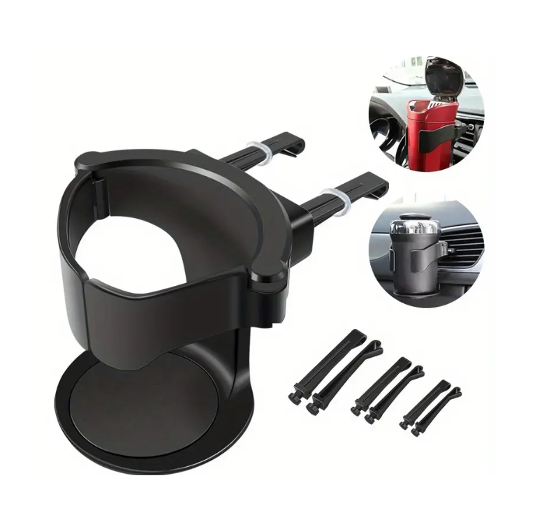 Araç İçi Havalandırma Izgarası Şişe ve Bardak Tutucu Siyah ONP820