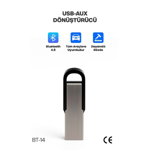 Araç Teyp Bluetooth Çevirici Usb Dönüştürücü