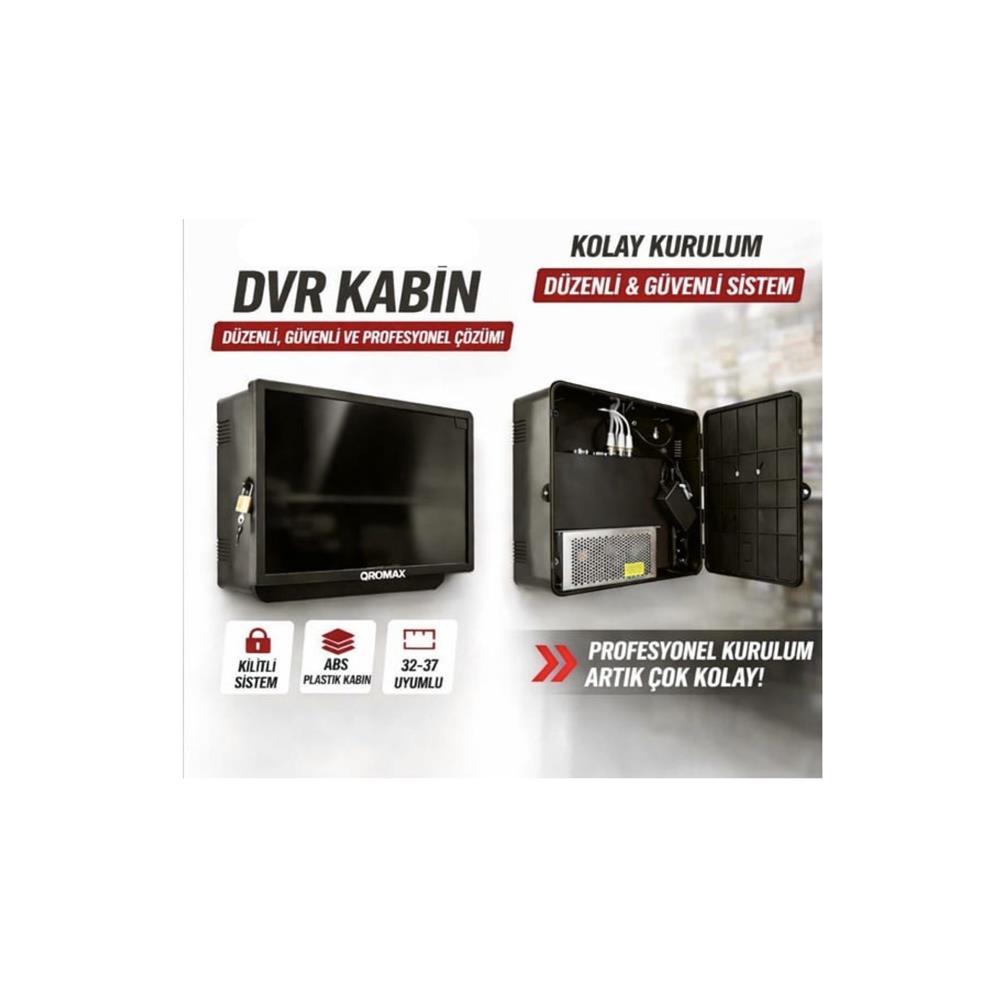 ASMA KİLİTLİ MONİTÖR ASKILI SERT PLASTİK DVR BOX KABİN (37 X 32 X 11 CM)