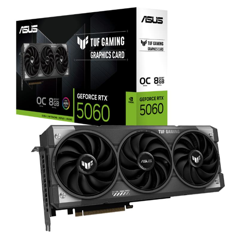 Asus Geforce TufRtx5060O8GGamıng 8Gb Gddr7 128Bıt 1Xhdmı 2Xdp Ekran Kartı