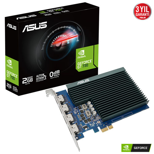 ASUS Nvidia 2GB GT730 GDDR5 64 Bit GT730-4H-SL-2GD5 4xHDMI 16X