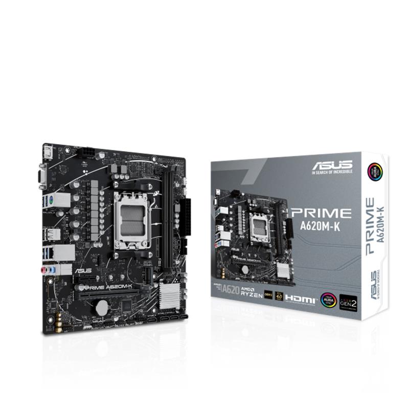 Asus Prıme A620MK Ddr5 6400Mhz 1Xvga 1Xhdmı 1Xm.2 Usb 3.2 Matx Am5 (Amd Am5 9000/8000/7000 Seri̇leri̇ İle Uyumlu)