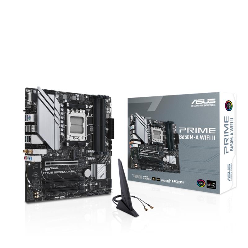 Asus Prıme B650MA Wıfı Iı Ddr5 6400Mhz 1Xvga 1Xhdmı 1Xdp 2Xm.2 Usb 3.2 Matx Am5(Amd Am5 9000/8000/7000 Seri̇ İle Uyumlu)