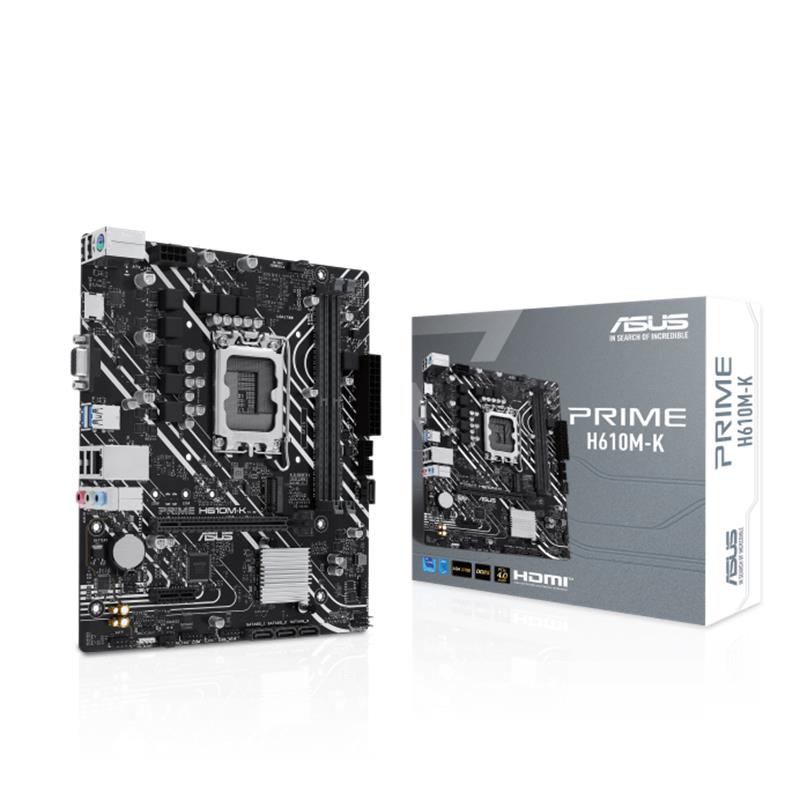 Asus Prıme H610MK Ddr5 5600Mhz 1Xvga 1Xhdmı 1Xm.2 Usb 3.2 Matx 1700P (12. / 13. Ve 14. Nesi̇l İşlemci̇ Uyumlu)