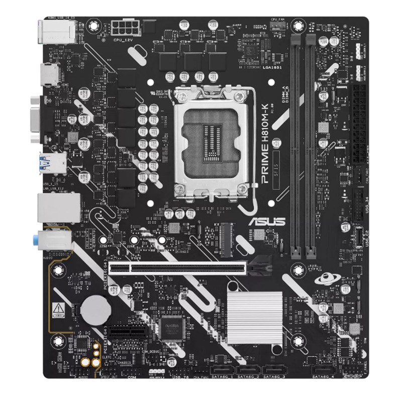 ASUS PRIME H810M-K DDR5 6400MT/S 1XVGA 1XHDMI 1XM.2 1851P MATX (INTEL ULTRA PROCESSORS SERIES 2)