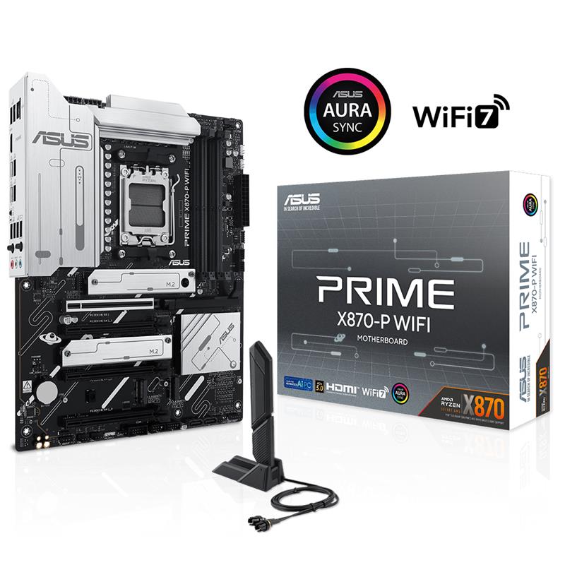 Asus Prıme X870P Wıfı Ddr5 8000Mhz 1Xhdmı 2Xusb4 4Xm.2 Atx Am5 (Amd Am5 9000/8000/7000 Seri̇leri̇ İle Uyumlu)