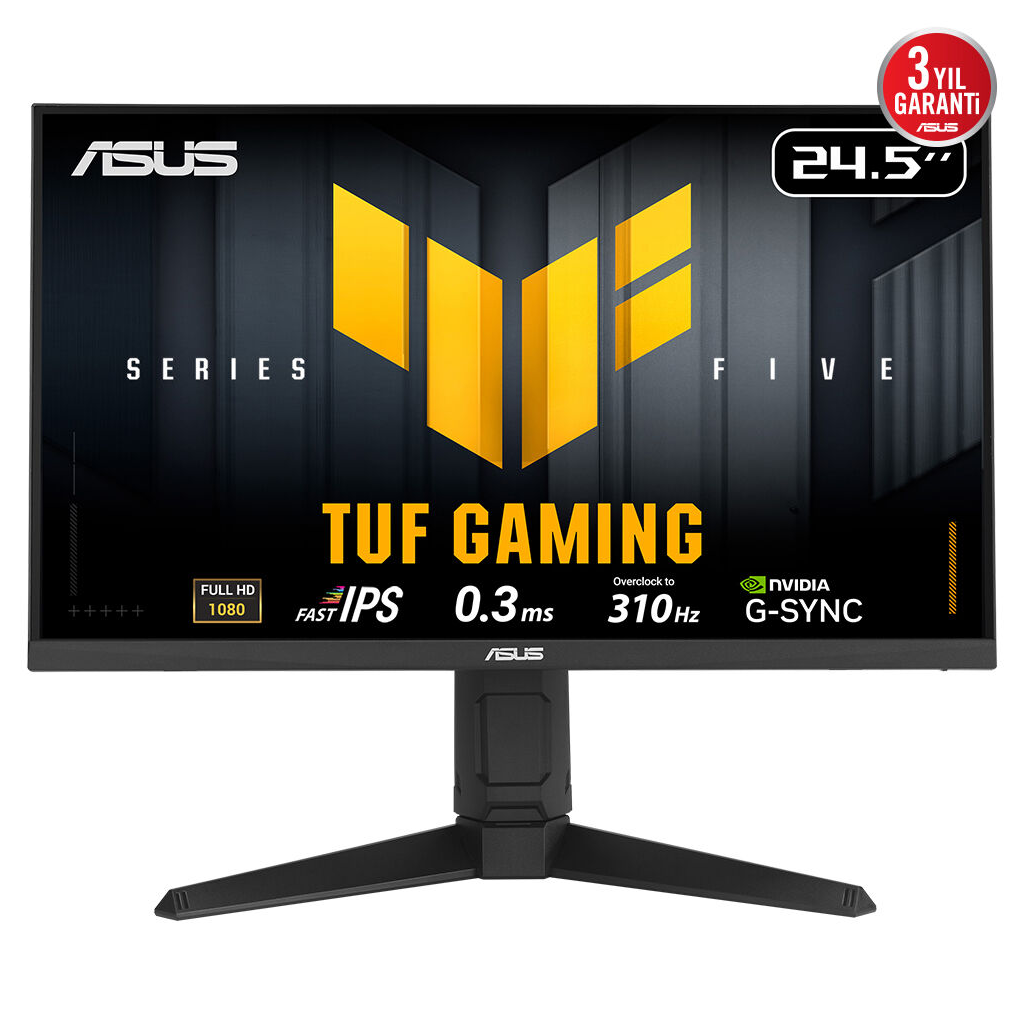 ASUS TUF GAMING VG259QMRL5A 24,5&amp;quot; 0.3ms, 310Hz, Full HD, DP, 2xHDMI, Hoparlör, Pivot, Fast IPS LED, ELMB Sync Premium, GAMING Monitör