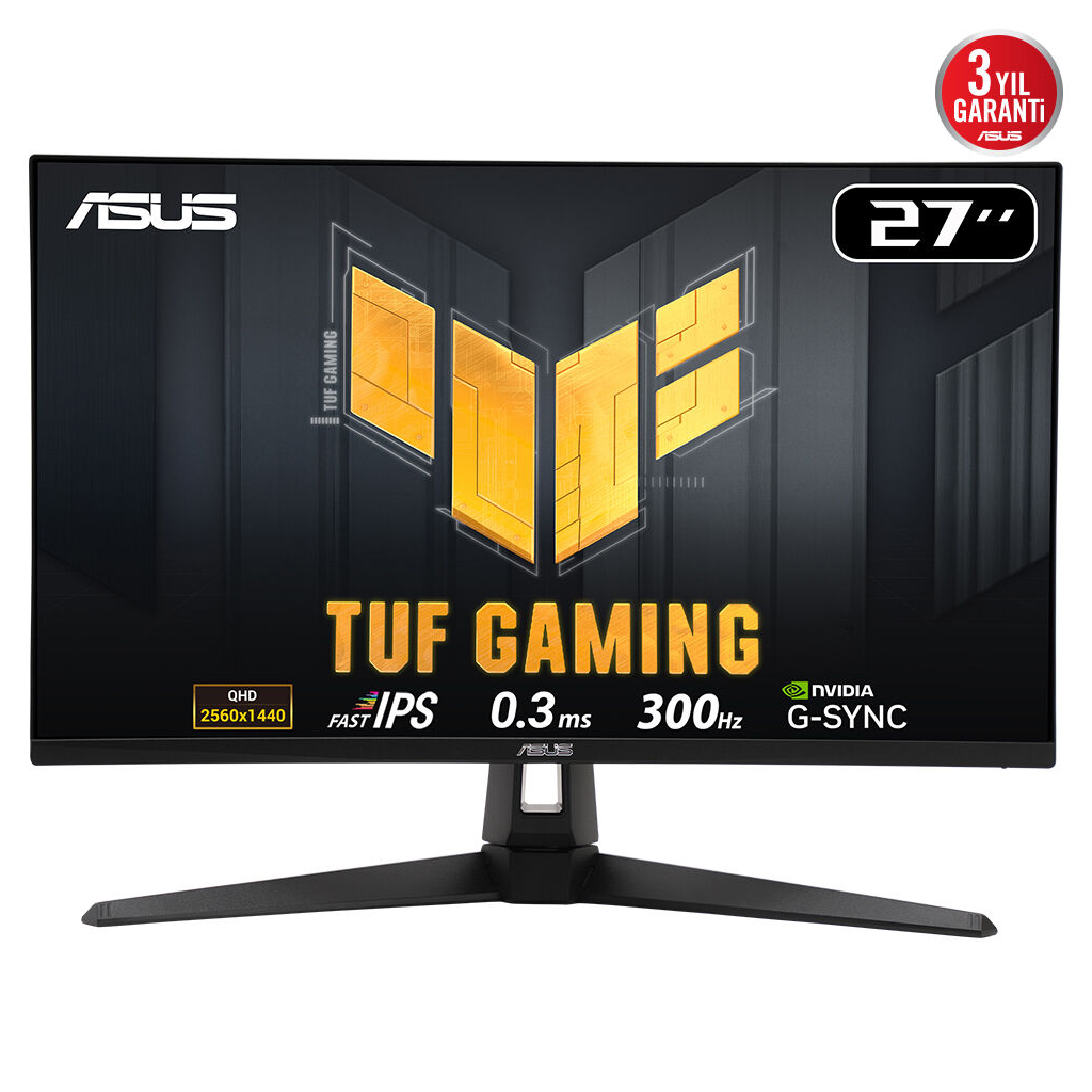 ASUS TUF GAMING VG27AQM5A 27&amp;quot; 0.3ms, 300Hz, QHD, DP, 2xHDMI, USB, Hoparlör, Fast IPS LED, ELMB Sync Premium, GAMING Monitör