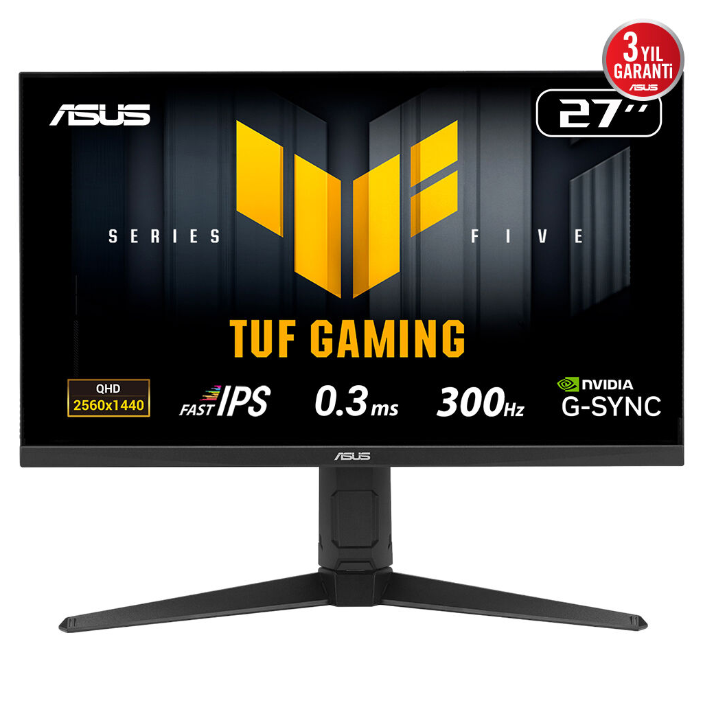 ASUS TUF GAMING VG27AQML5 27&amp;quot; 0.3ms, 300Hz, QHD, DP, 2xHDMI, Type-C, Fast IPS Panel, Düşük Mavi Işık, FreeSync Premium, GAMING Monitör