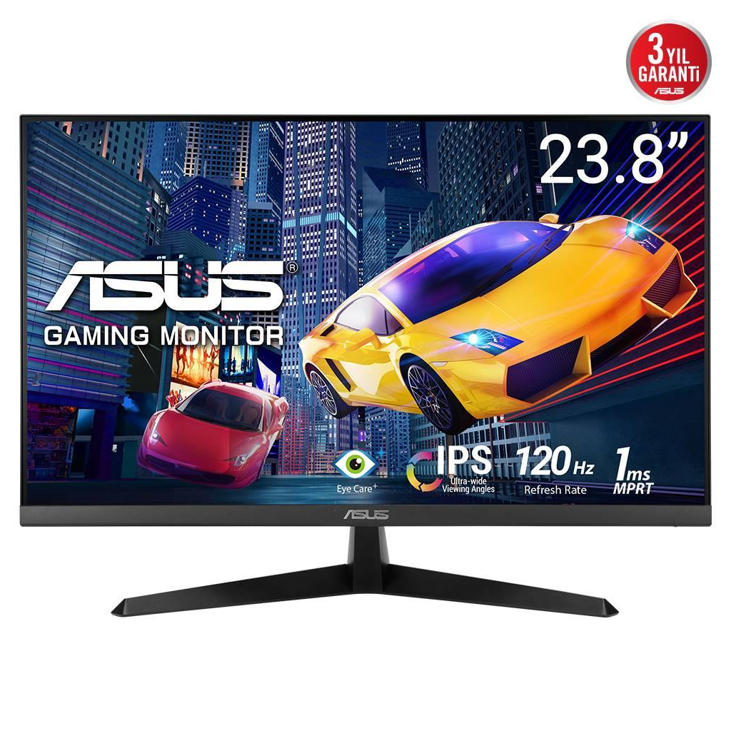ASUS VY249HGR 23.8&amp;quot; 1ms, 120Hz, Full HD, HDMI, D-Sub, IPS LED, Anti Bakteriyel, Mavi Işık Filtresi, Eye Care, GAMING Monitör