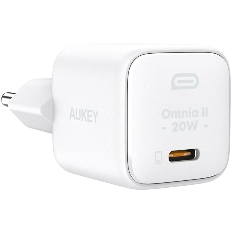 Aukey PaB1TWh 20W Omni̇a Iı Mi̇ni̇ Gan Pd Qc 3.0 Type C Hızlı Şarj Adaptörü