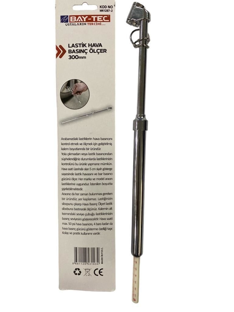 BayTec Mk12872 Lastik Basınç Ölçer 300 Mm