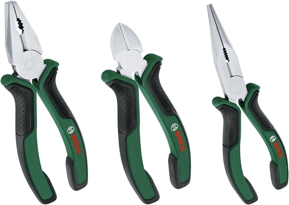 Bosch 3 Parça Alet Seti Pense Yan Keski Kargaburun