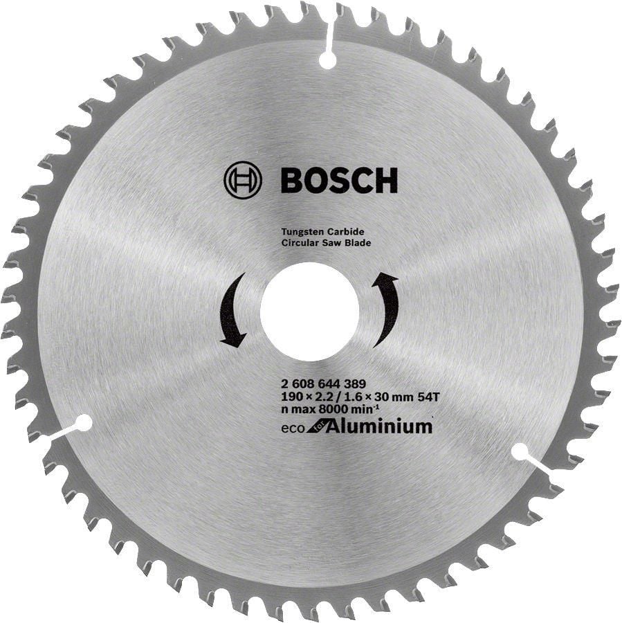 Bosch Alüminyum Daire Testere Bıçağı 190X30 Mm 54 Diş