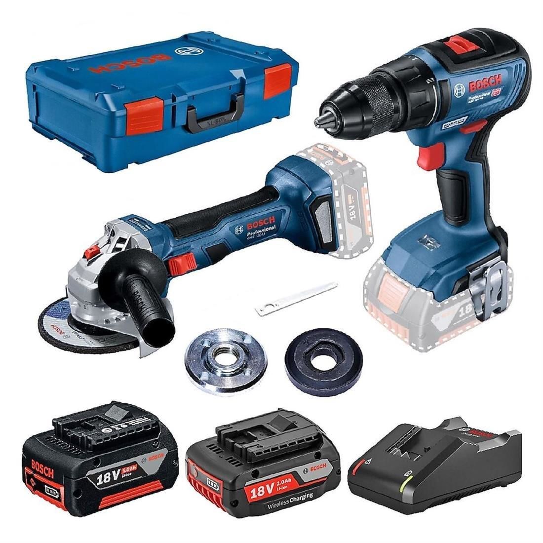 Bosch Gws 180Lı + Gsr 18V50 Akülü Taşlama Ve Vidalama Matkap Seti