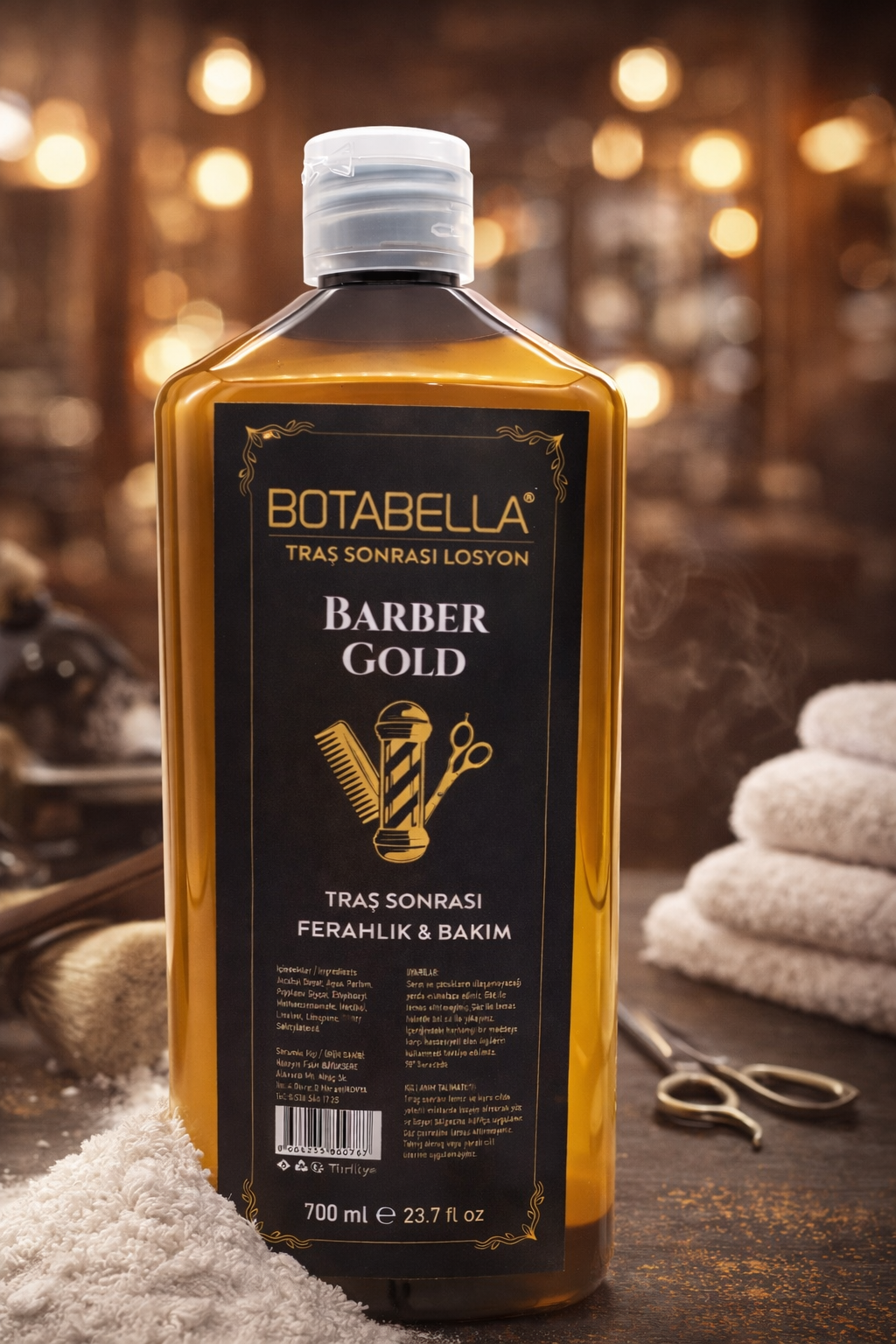 Botabella Barber Gold Tıraş Sonrası Losyon 700 ml Erkek After Shave Ferahlatıcı Bakım Losyonu