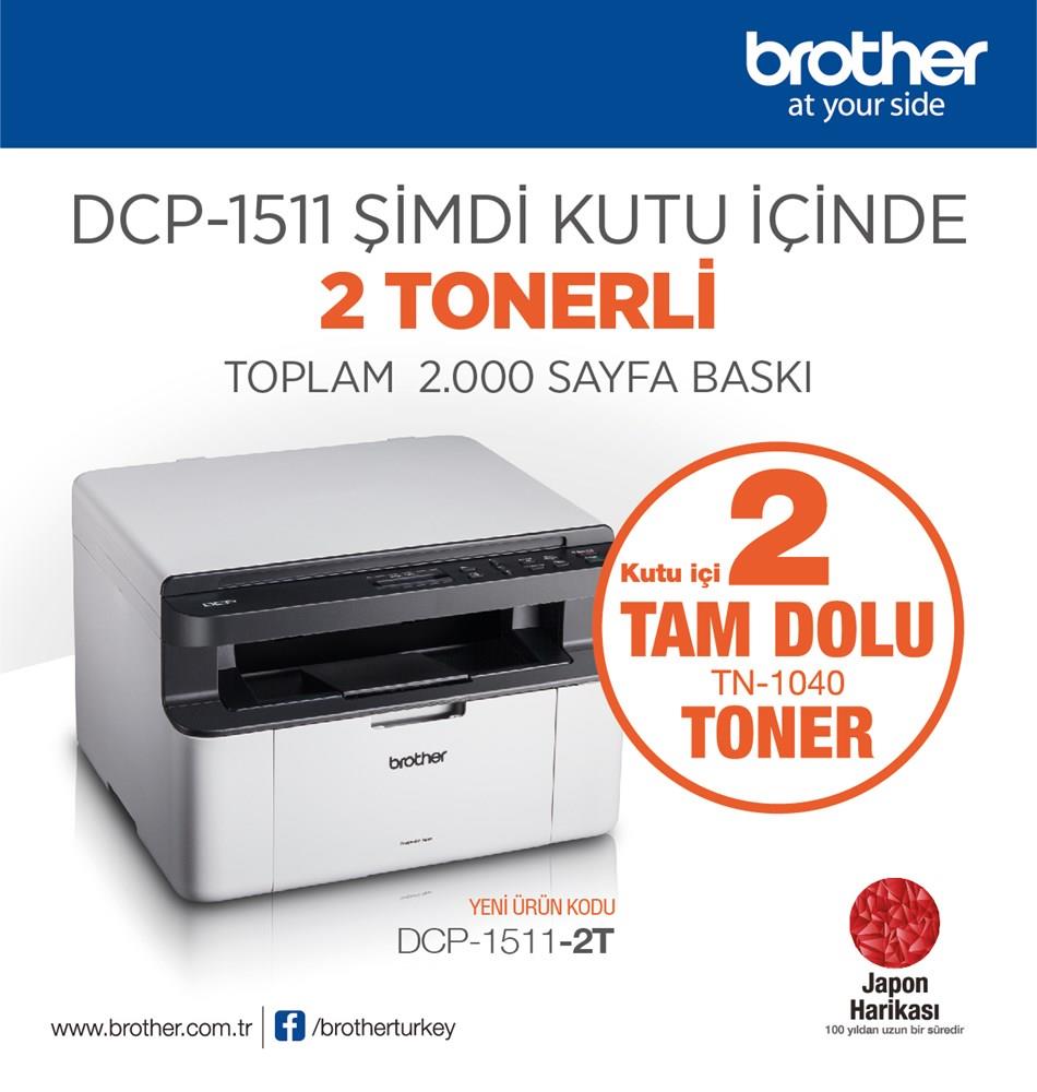 Brother Dcp15112T Mono Lazer Yaz/Tar/Fot (2 Tam Dolu Toner)