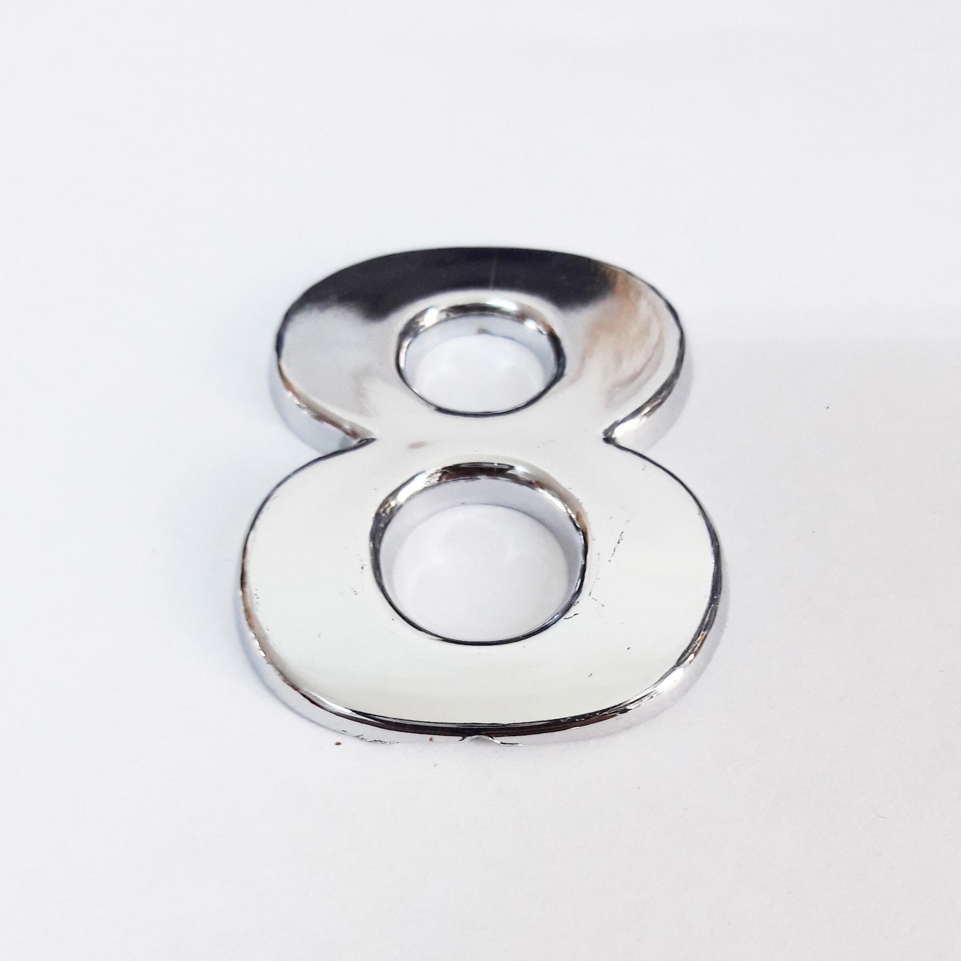 Cemax 8 Rakamı 3,75 Cm Krom Yapışkanlı