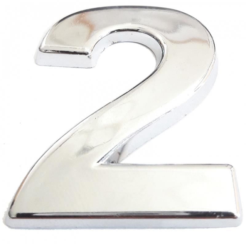 Cemax Krom Yapışkanlı 2 Rakamı 5 Cm