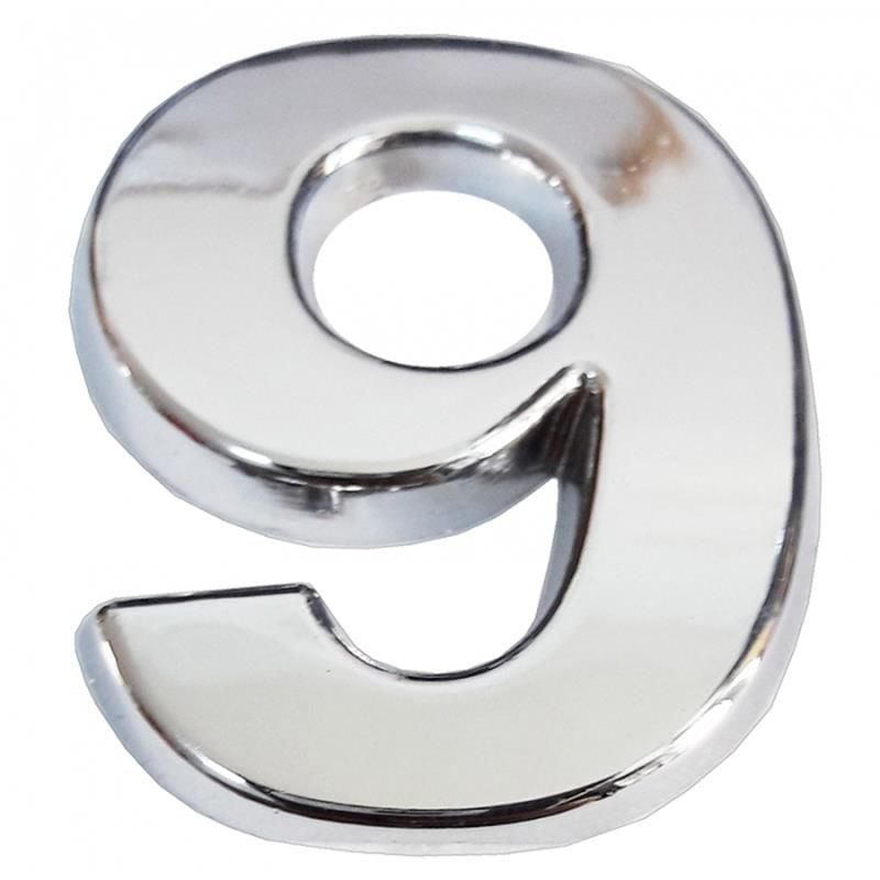 Cemax Krom Yapışkanlı 9 Rakamı 5 Cm