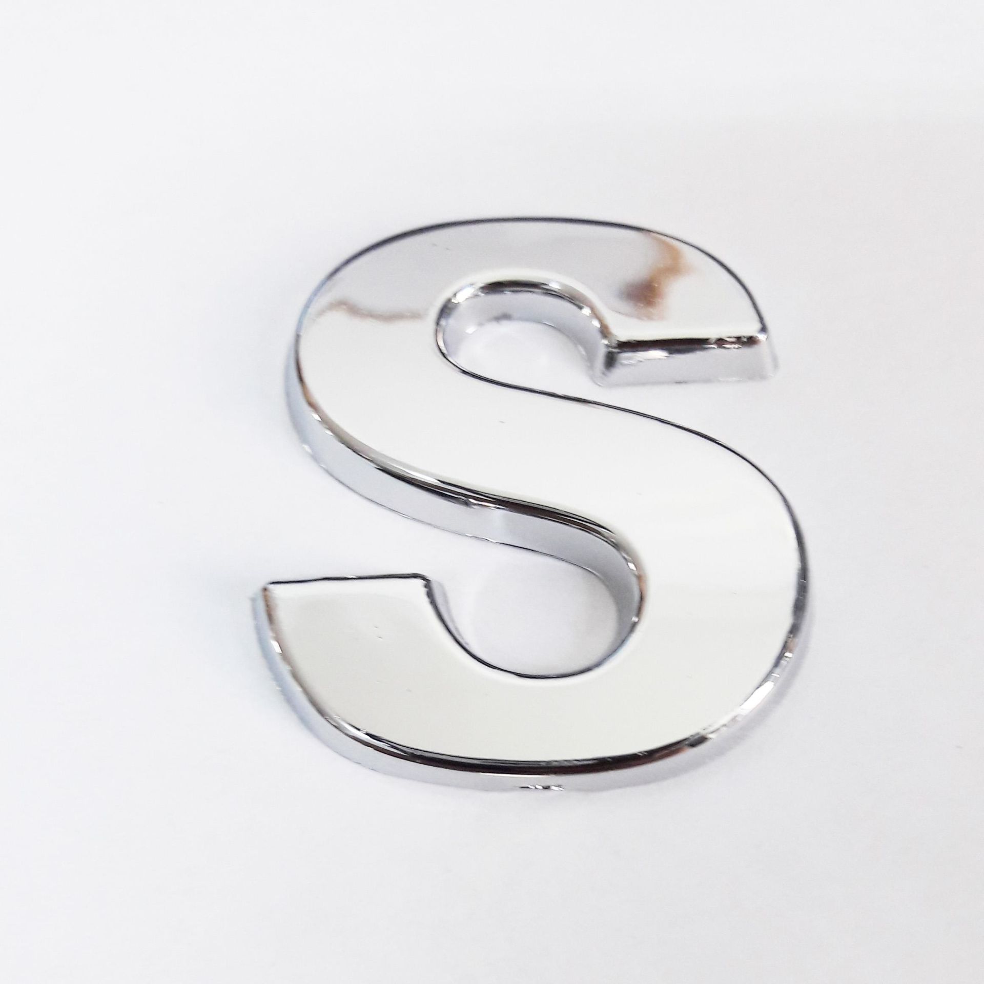 Cemax S Harfi 3,75 cm Krom Yapışkanlı