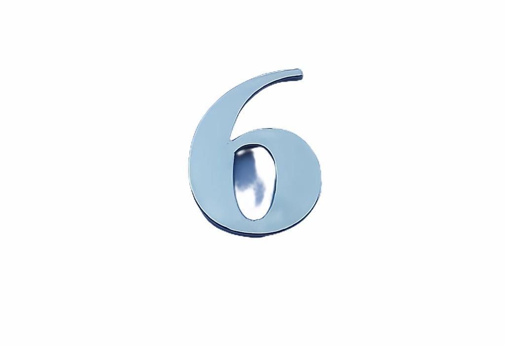 Cemax Villa Boy 6 Rakamı 8,5 Cm Yapışkanlı