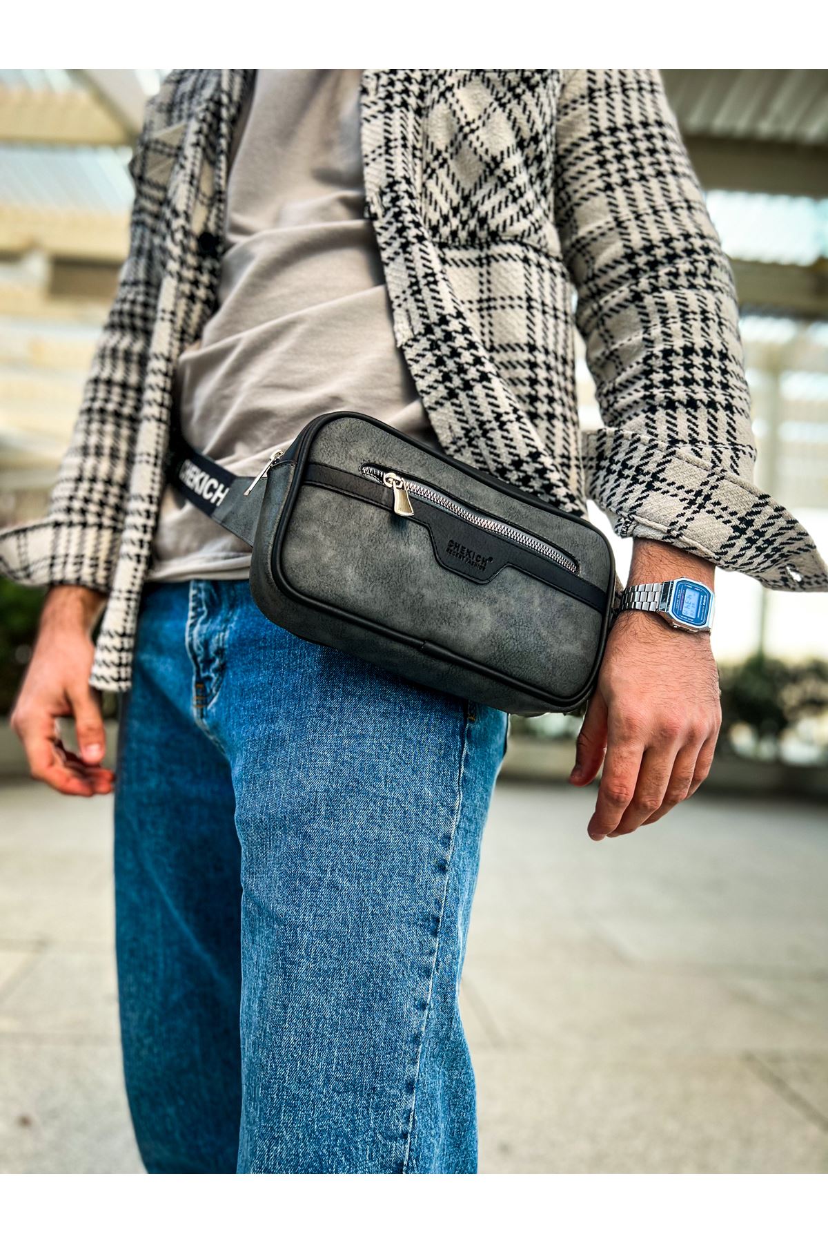 CH101 - Poani Tablet Erkek Çanta SIYAH / ANTRASIT