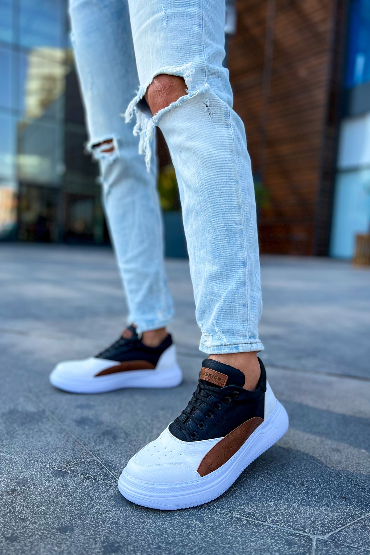 CH115 - CBT Literide Erkek Ayakkabı BEYAZ/TABA/SIYAH