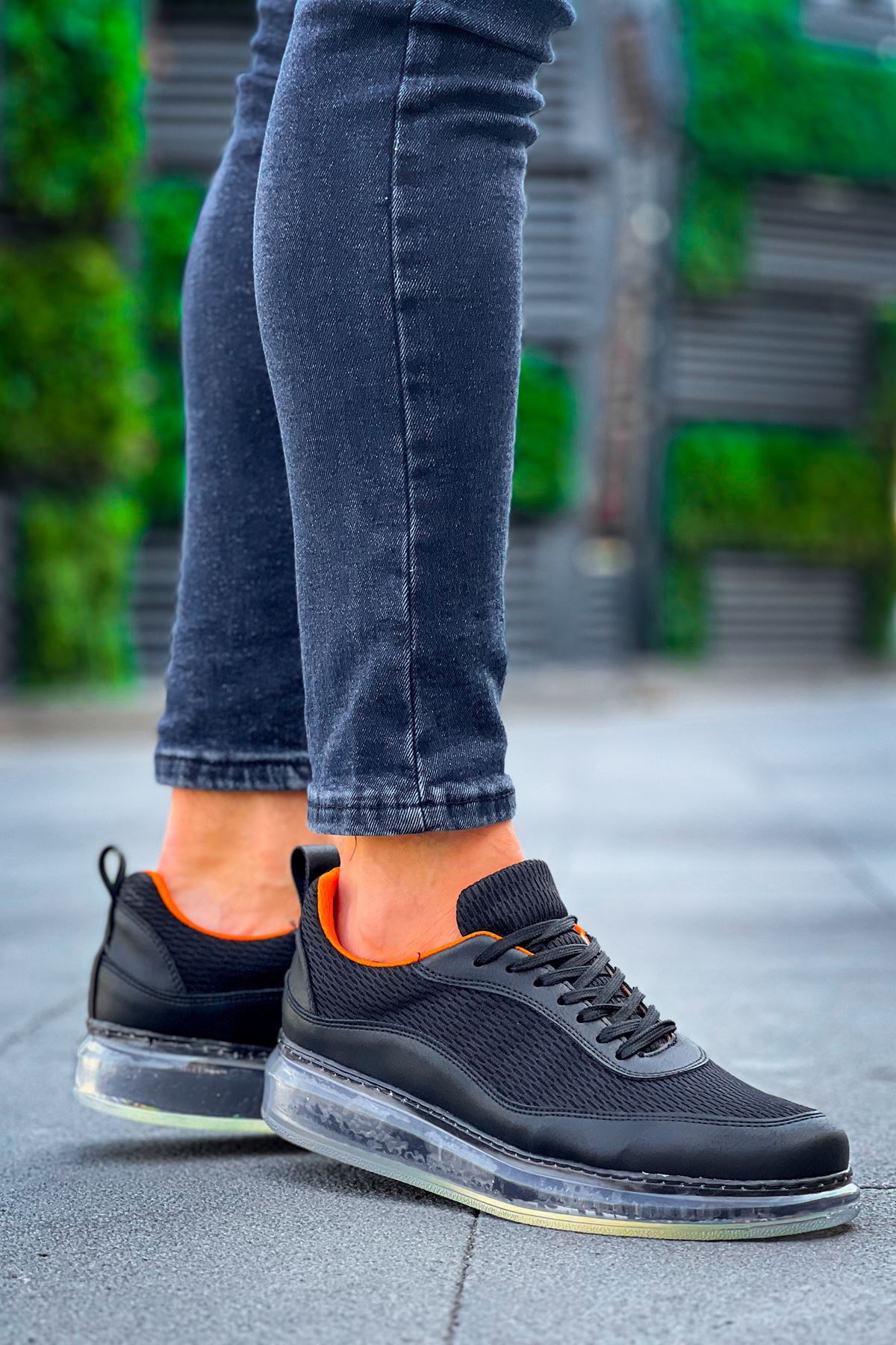 CH181 - RRT İpekyol Erkek Ayakkabı SIYAH - TURUNCU