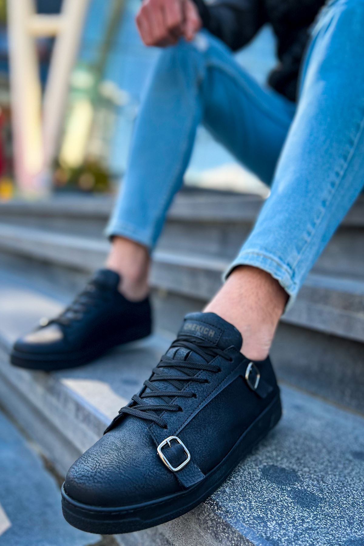 CH191 - CST Side Buckle Erkek Ayakkabı SIYAH