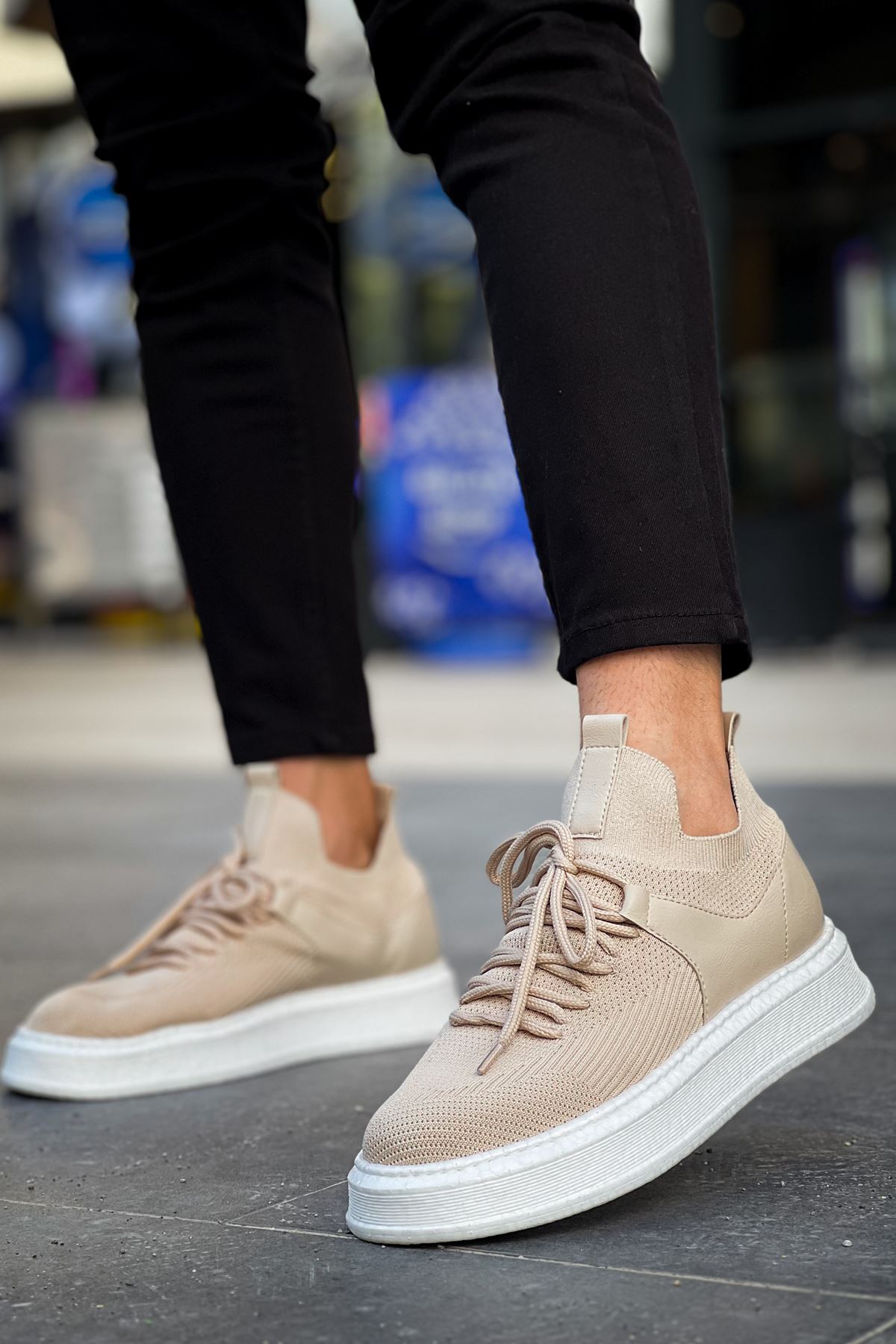 CH2408 - TBT Fusion Erkek Spor Ayakkabı KREM