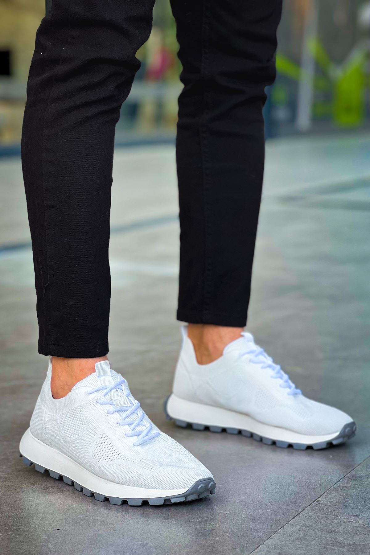 CH2409 - Triko Erkek Ayakkabı BEYAZ