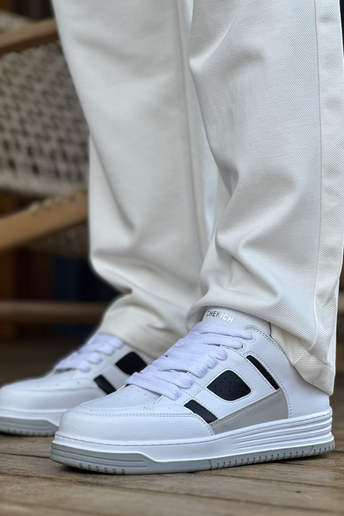 CH2410 - CBT Avax Erkek Spor Ayakkabı BEYAZ/SIYAH