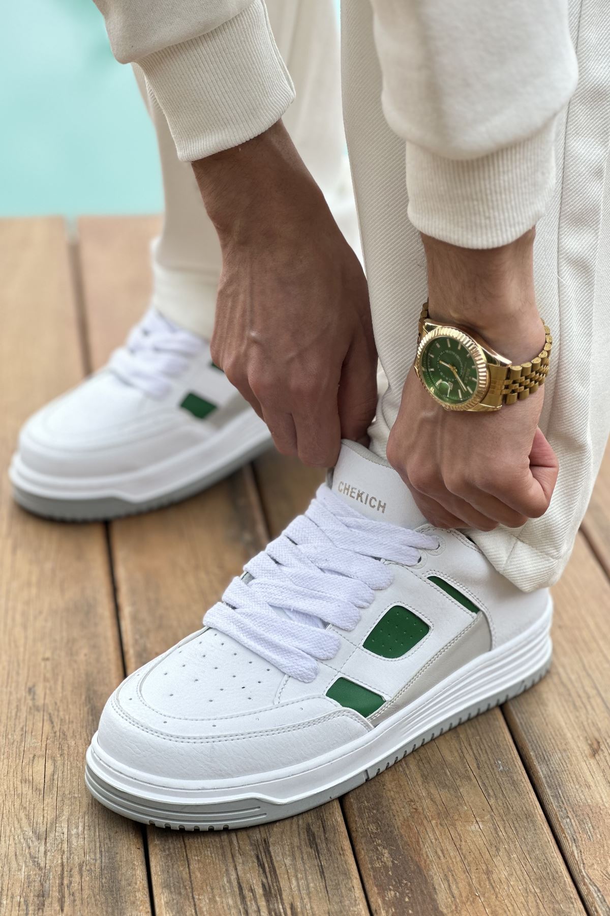 CH2410 - CBT Avax Erkek Spor Ayakkabı BEYAZ/YESIL