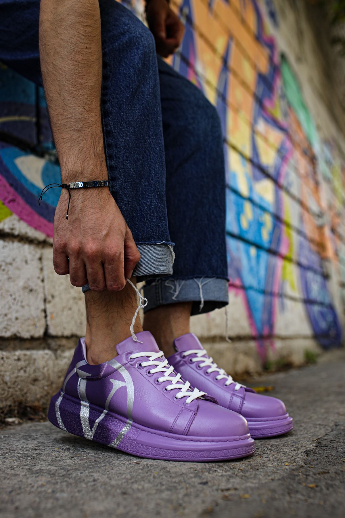 CH254 - CBT Pittura Erkek Ayakkabı 490 MOR/ KOYU MOR V