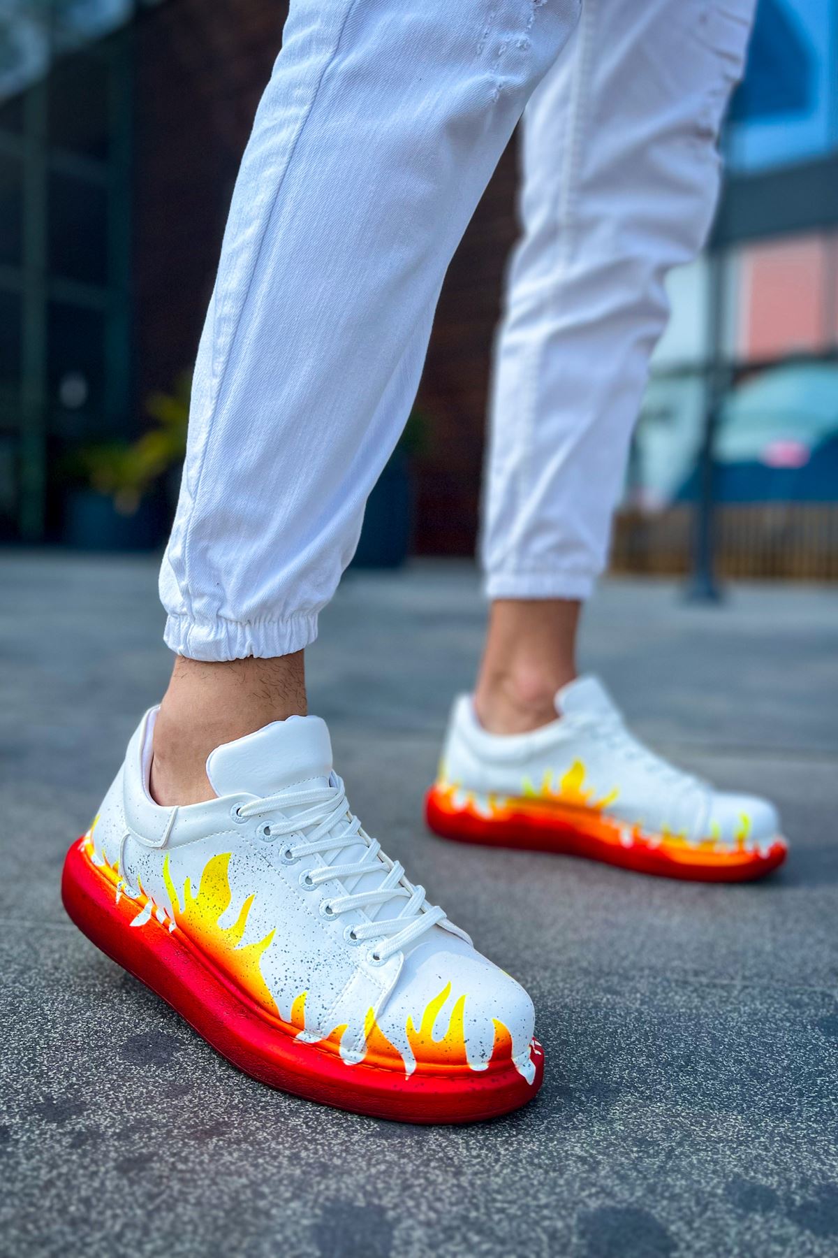 CH254 - CBT Pittura Erkek Ayakkabı 535 KIRMIZI ALEV