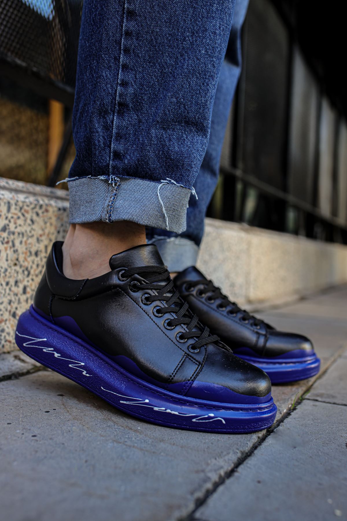 CH254 - CST Pittura Erkek Ayakkabı 483 MAVI / BEYAZ TABAN